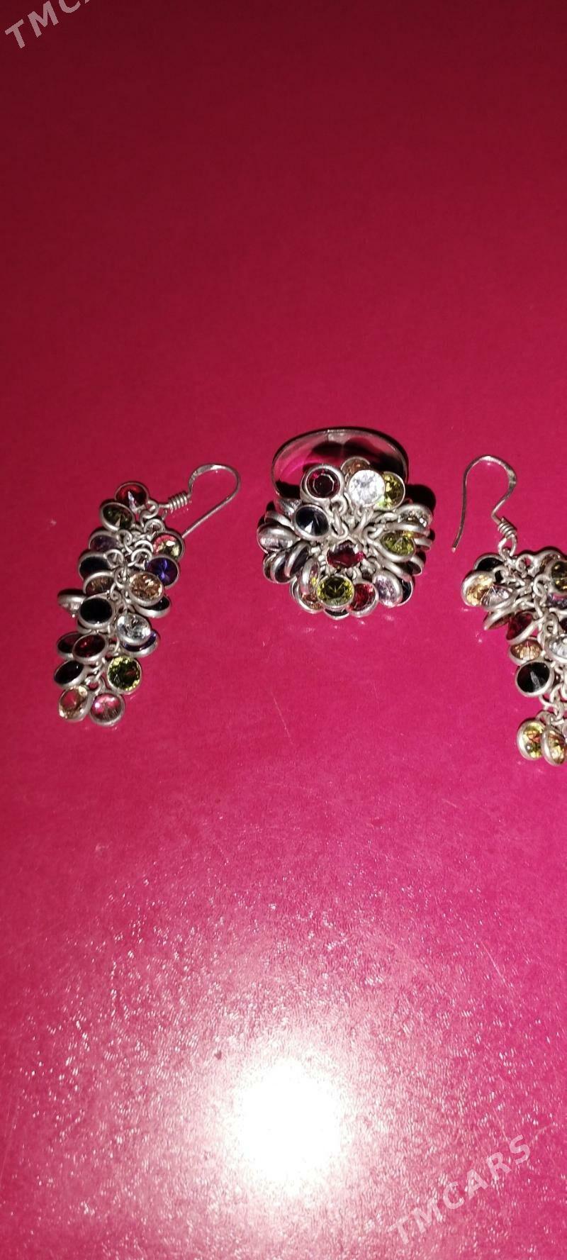 комплект кольцо с серьгами - Ашхабад - img 1