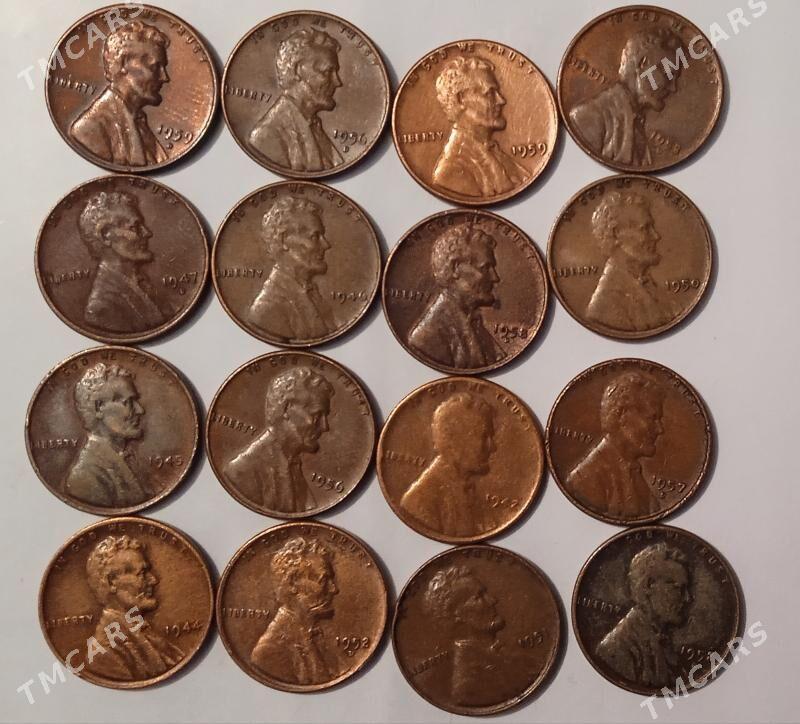 American 1 cent монета копейка - Aşgabat - img 1