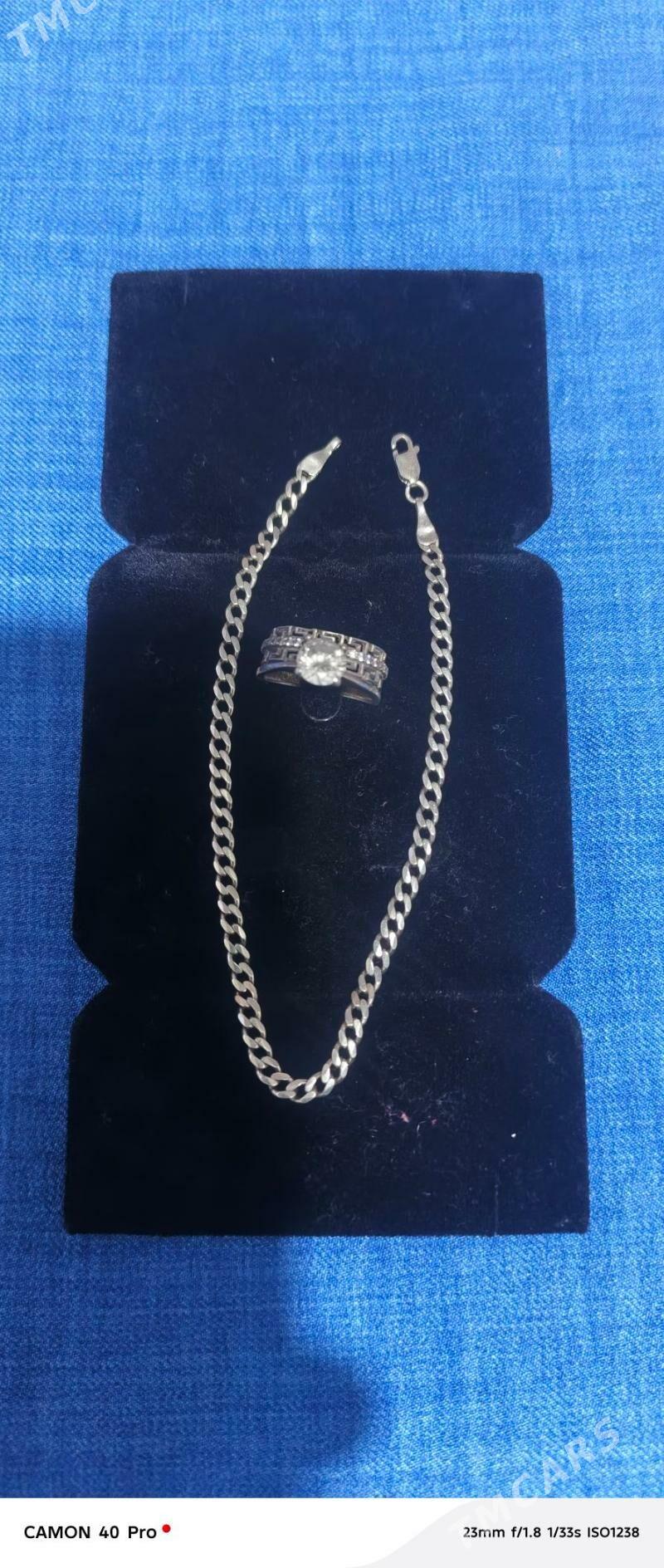 kümüş серебро braslet,ýüzük - Änew - img 1