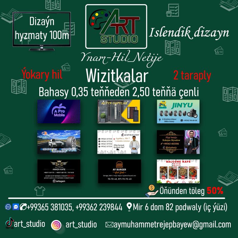 wizitka flayer buklet dizay - Ашхабад - img 1