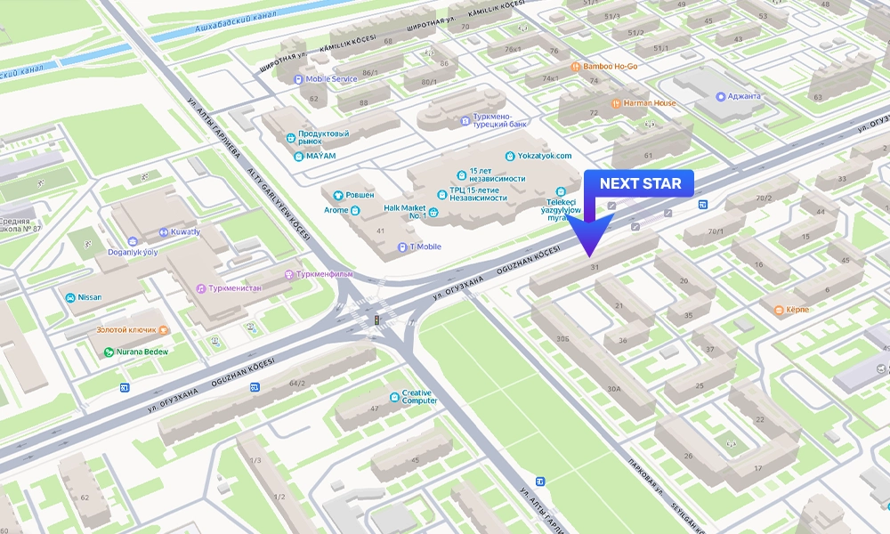 "Next Star" Hojalyk enjamlary Map Location