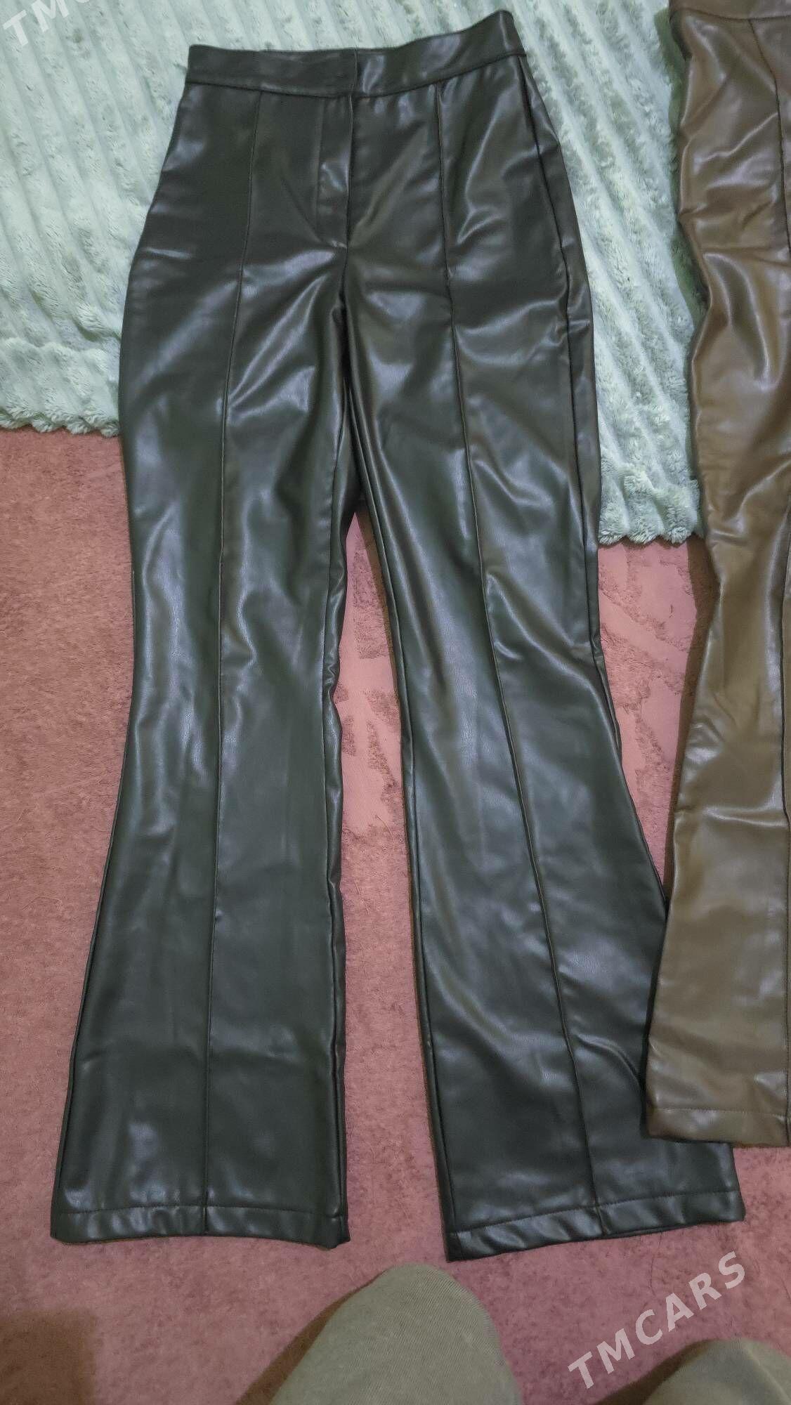 кожаные брюки клёш - Анев - img 1