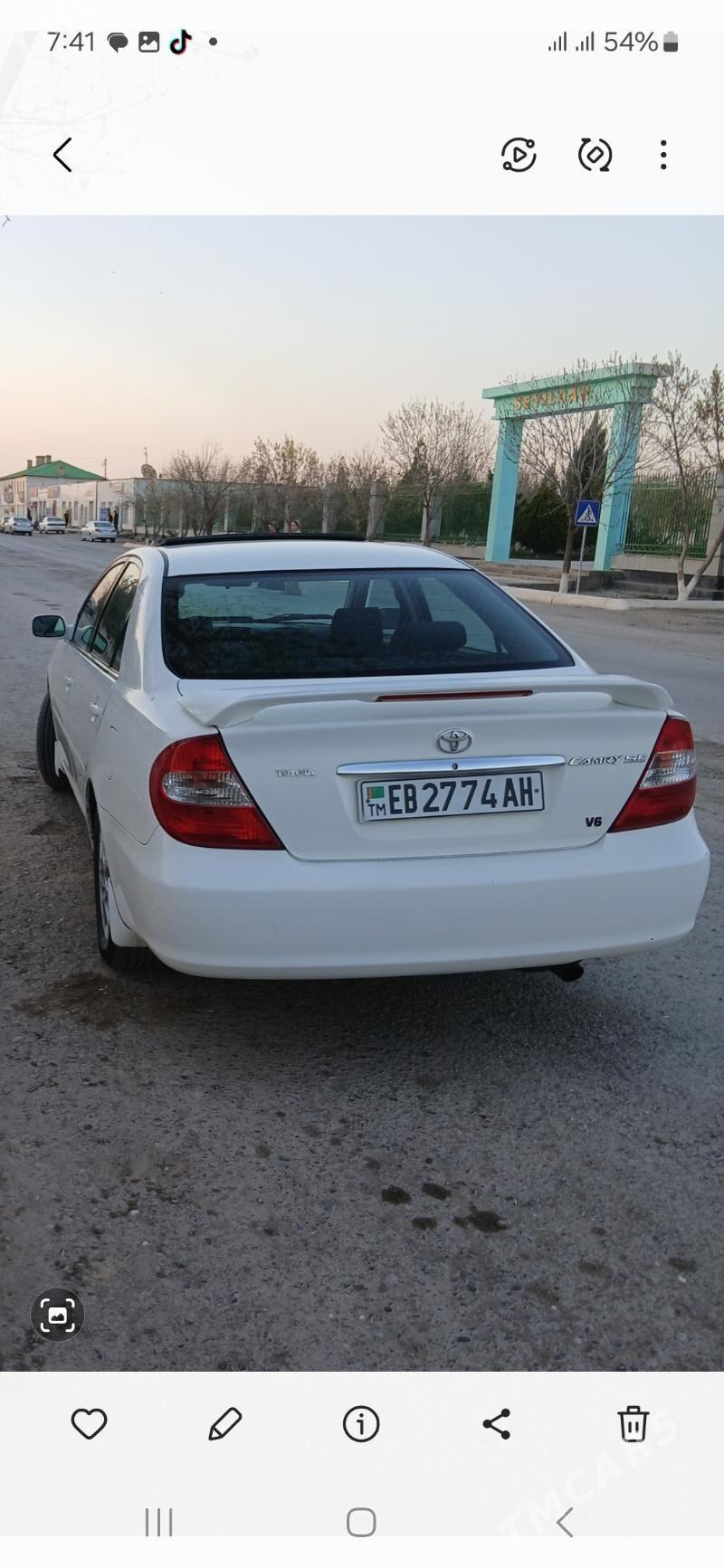 Toyota Camry 2002 - 225 000 TMT - Теджен - img 1
