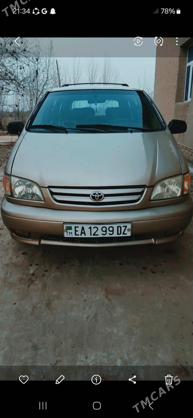 Toyota Sienna 2002 - 190 000 TMT - Köneürgenç - img 1