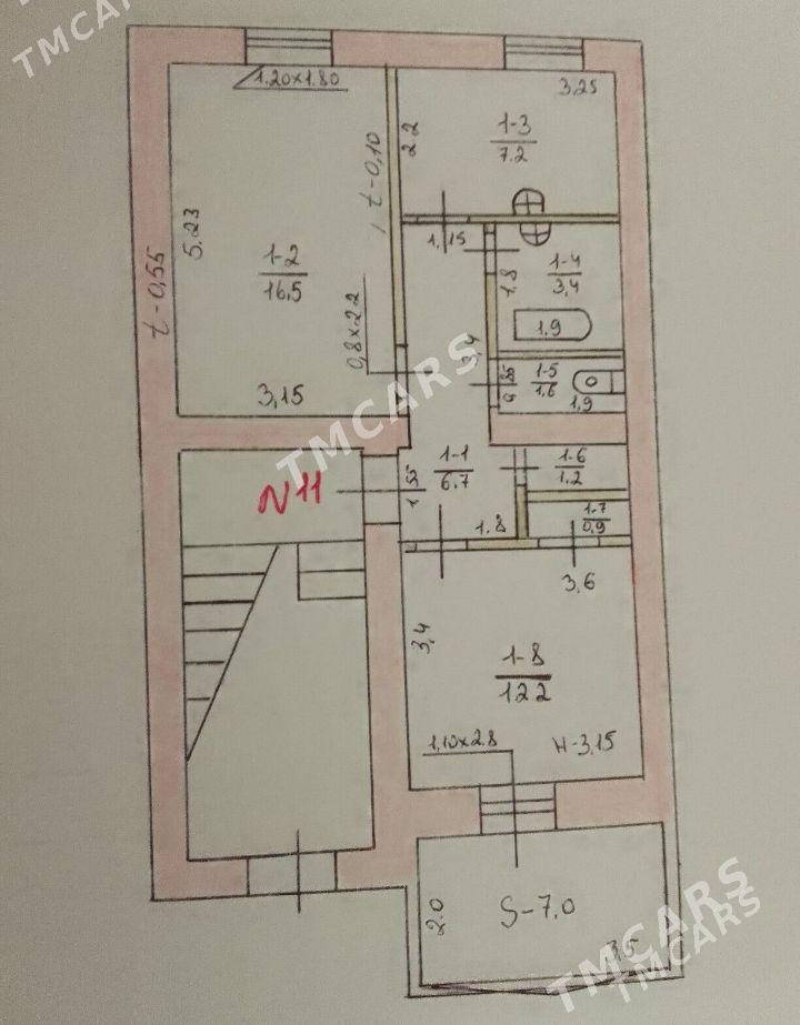 2х квар 1эт Махтумкули Универ - Ашхабад - img 1