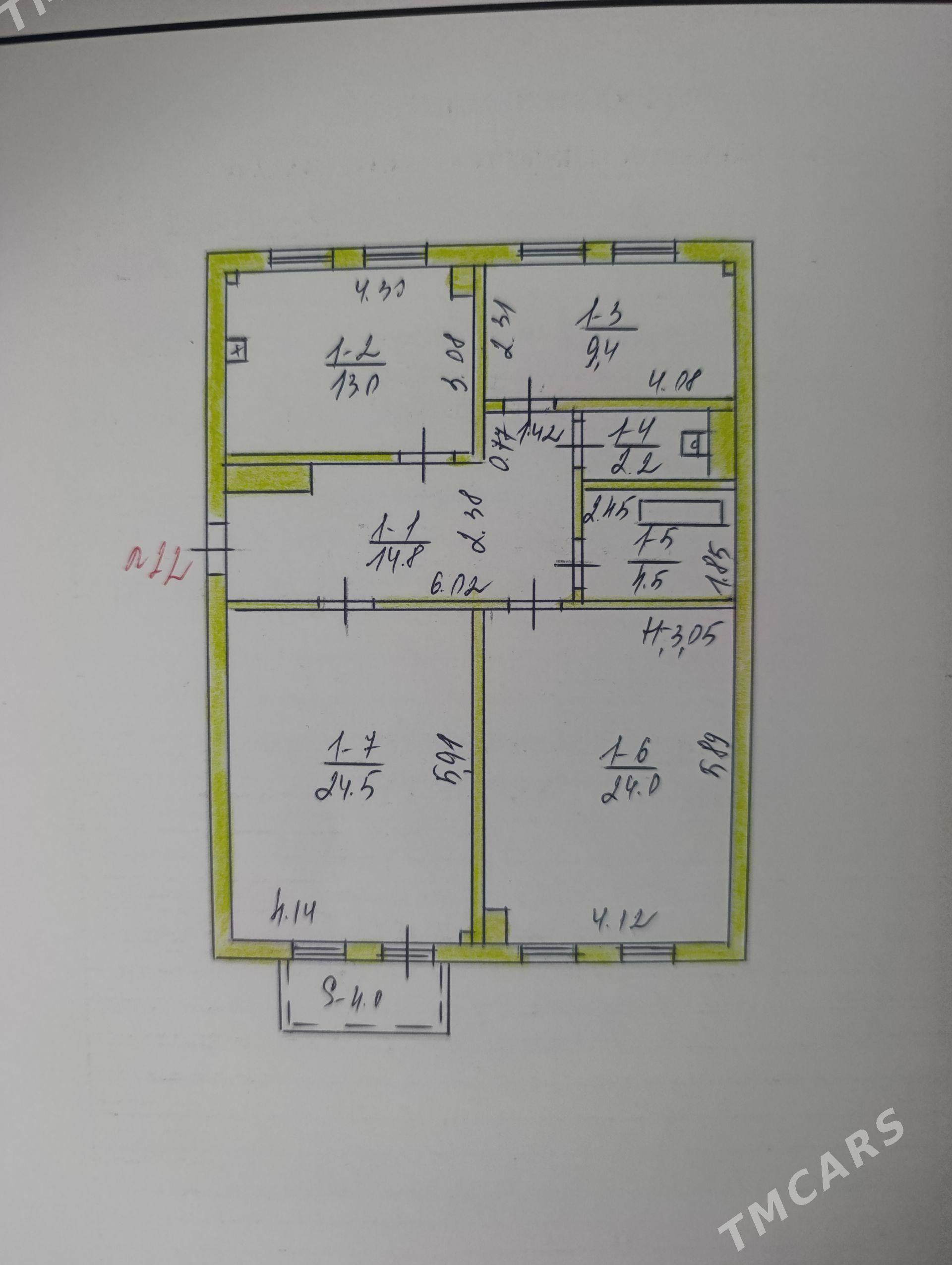 Taslama 2komnat eyesi amatly - Ашхабад - img 1