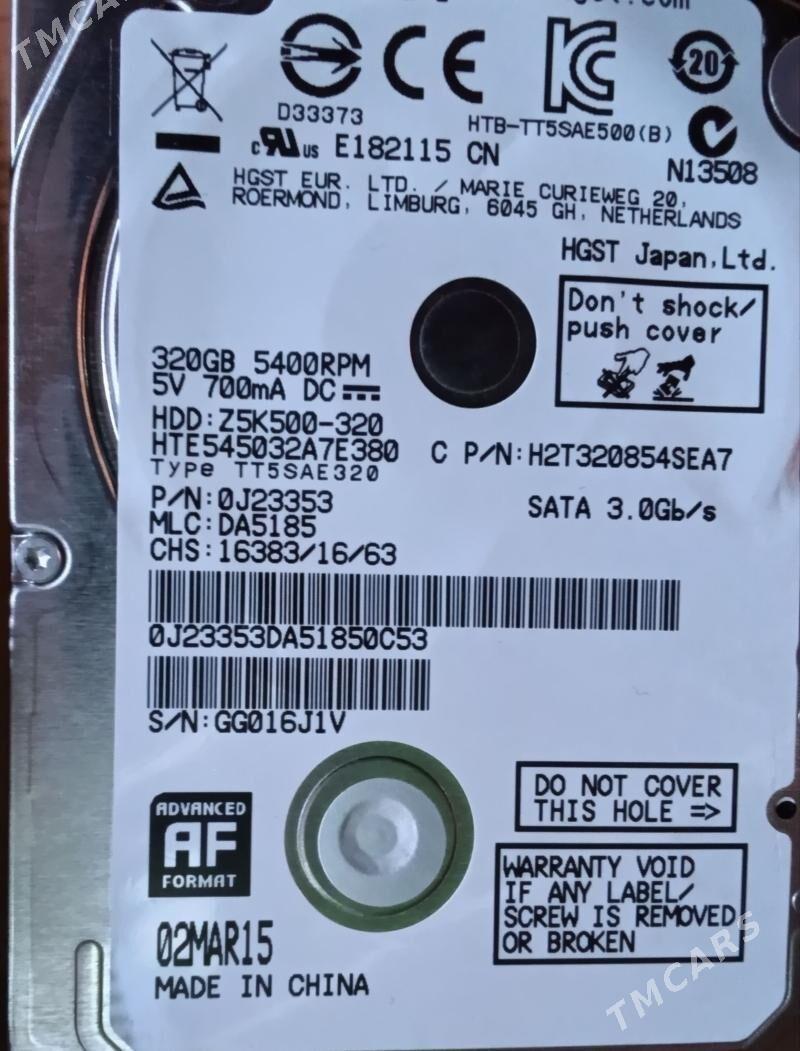 hdd для ноутбука 320 - Ашхабад - img 1