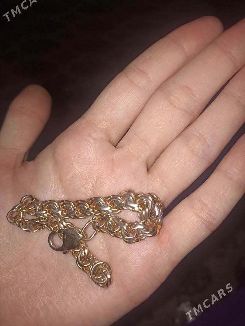 gyzyl çaýylan kümüş braslet - Бузмеин - img 1