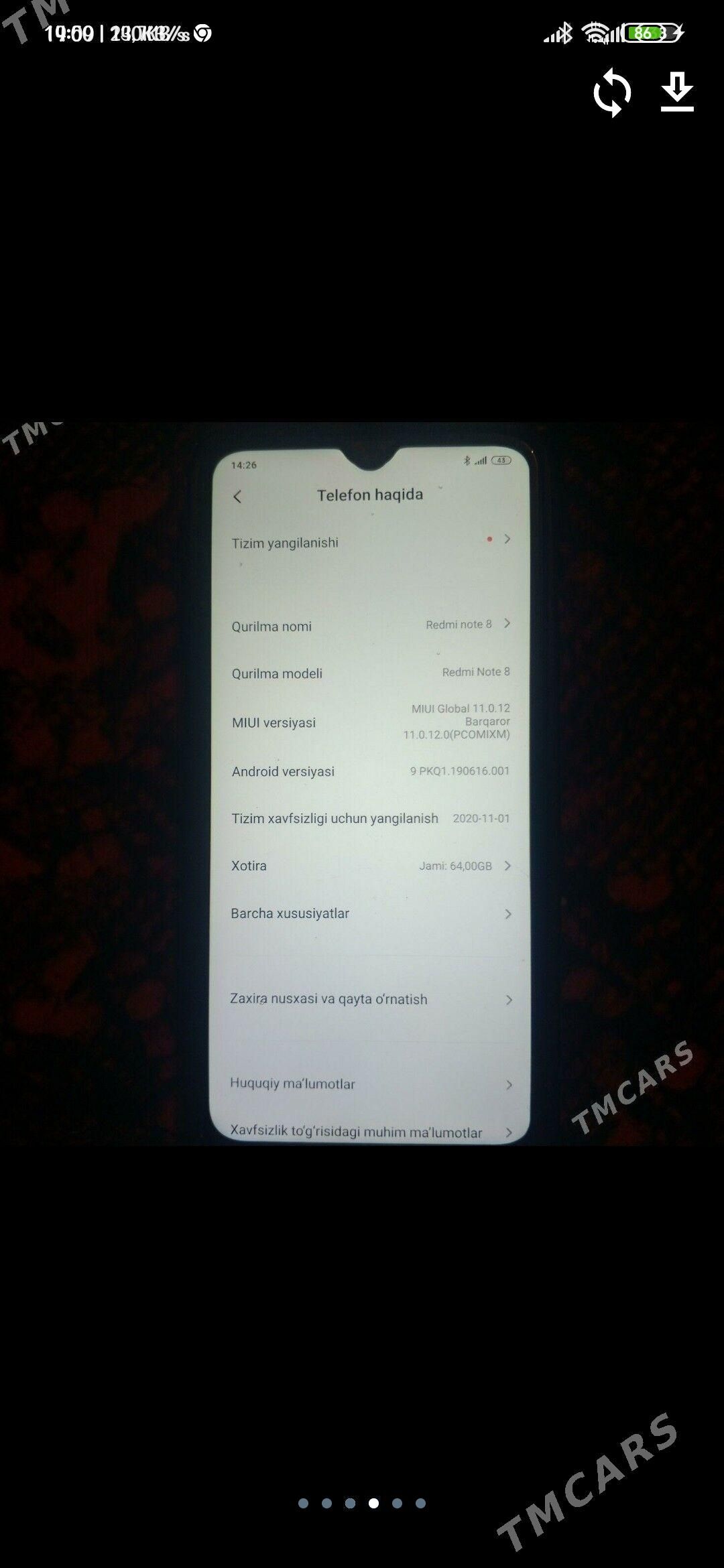 Redmi not 8 4 64 - Шабатский этрап - img 1