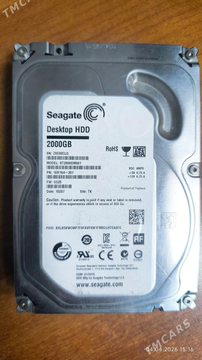 Hard diks 2 TB + 1TB - Aşgabat - img 1