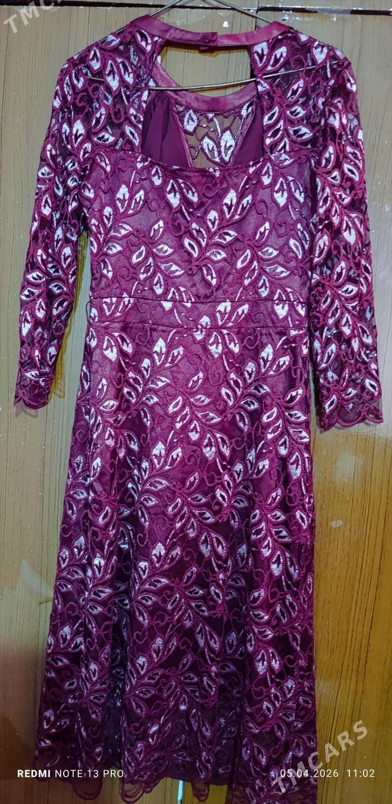 гипюровое платье, цвет бордо - Aşgabat - img 1