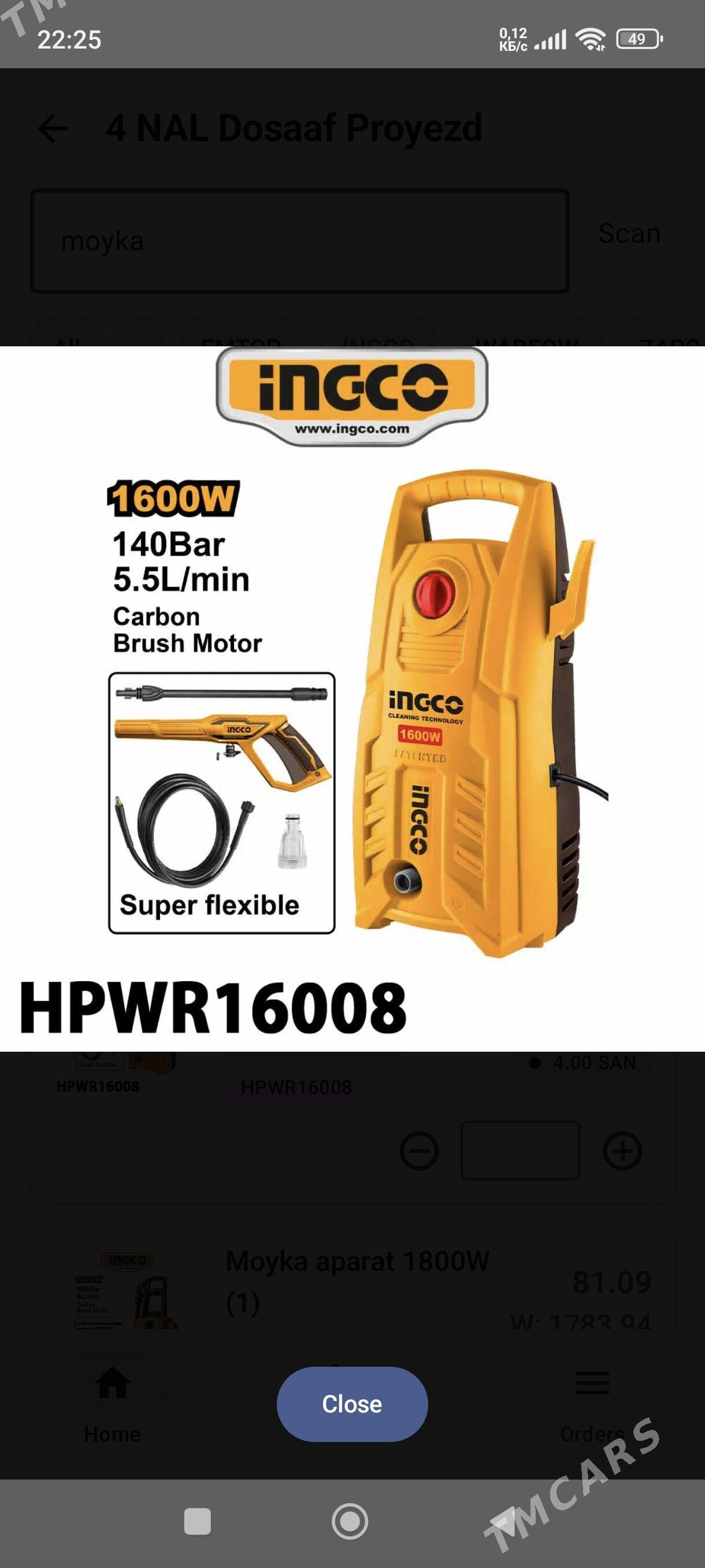 MOYKA APARAT INGCO INKO 1600WT - Aşgabat - img 1