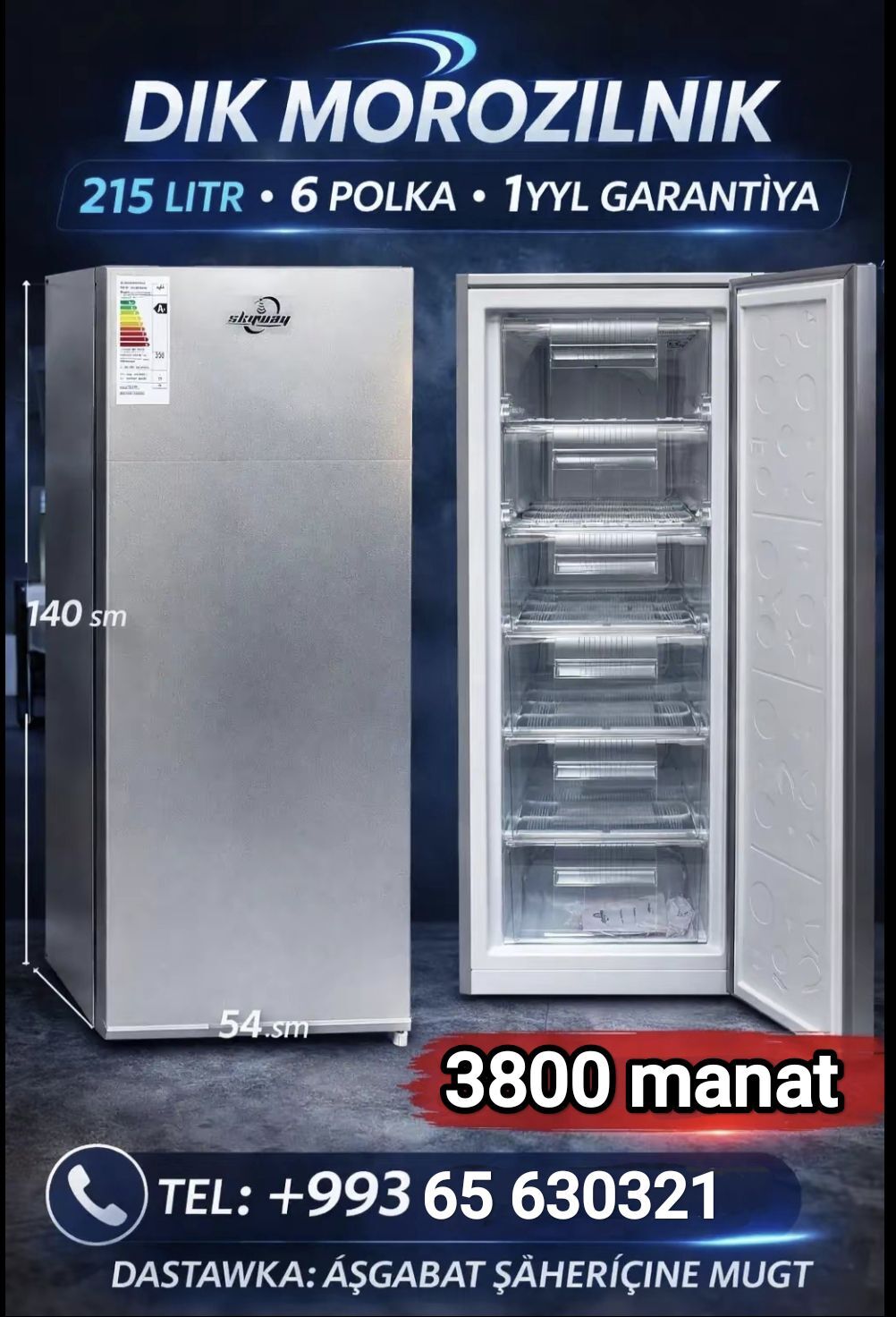 DIK MOROZILNIKLAR HER HILI BAR - Гуртли - img 1