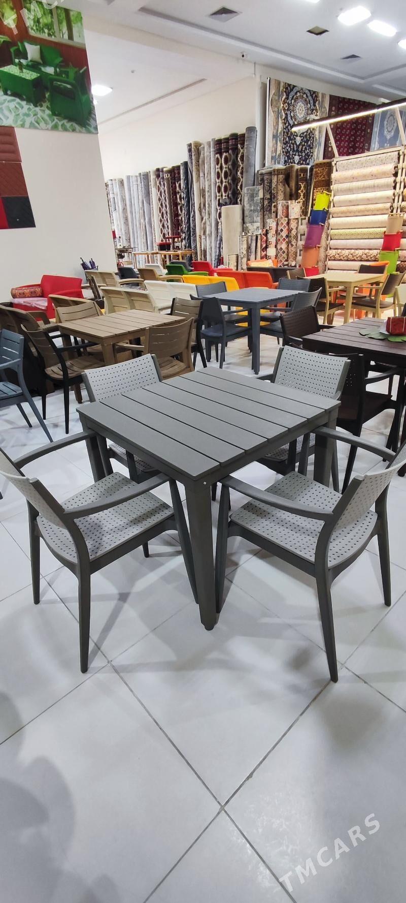 4 adamlyk stol stul kofe üçin - Ялкым - img 1