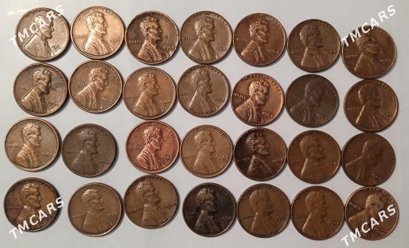 Американский 1 цент монеты - Ашхабад - img 1