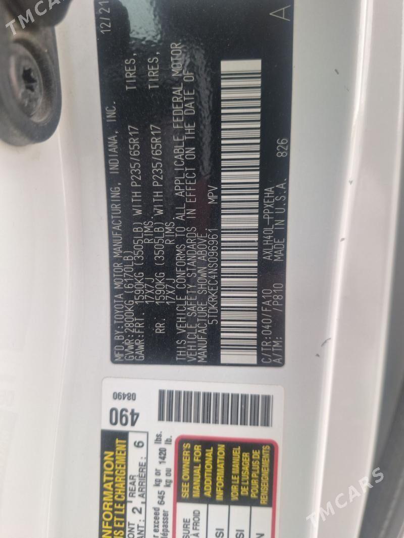 Toyota Sienna 2022 - 500 000 TMT - Daşoguz - img 1