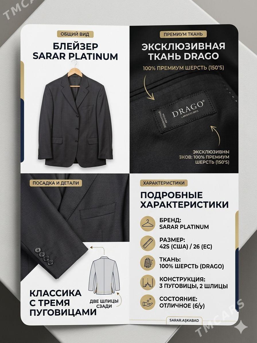 Sarar Platinum pidžak (Origina - Podwoýski köç. (Bitarap Türkmenistan şaýoly) - img 1