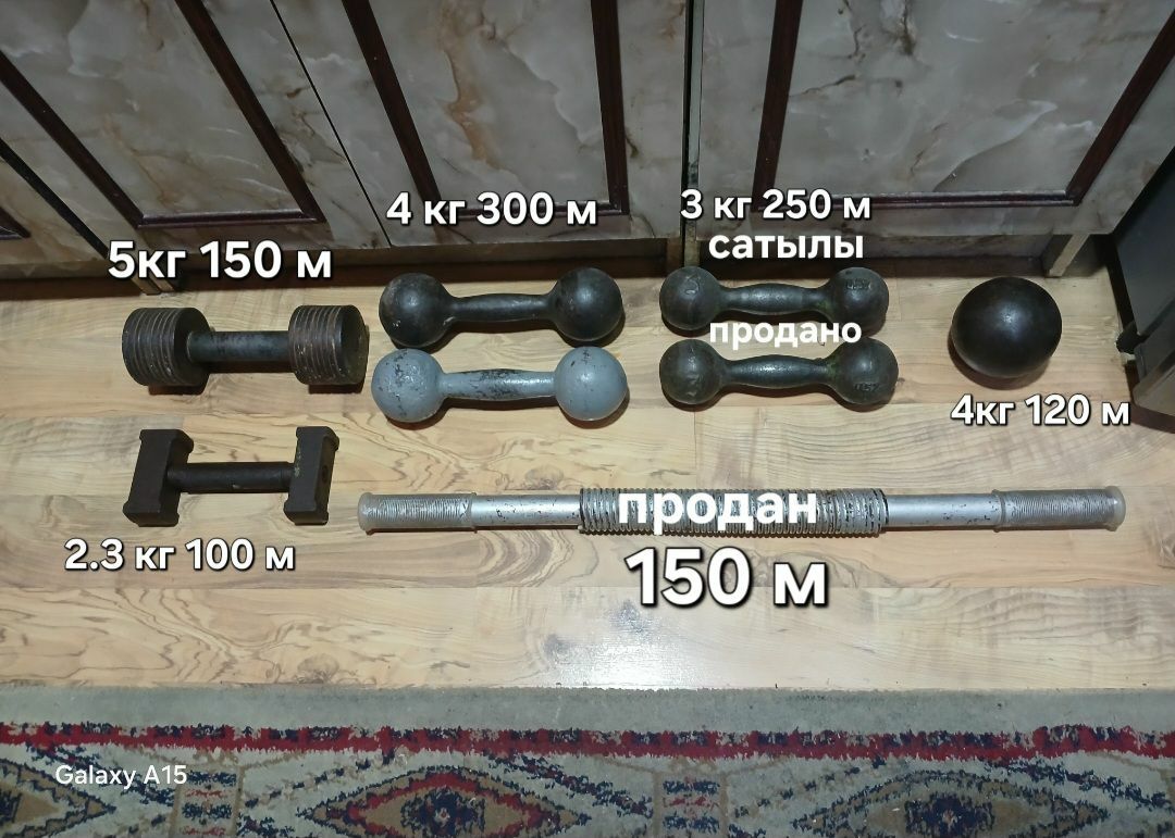 гантели подкова синька gantel - Ашхабад - img 1