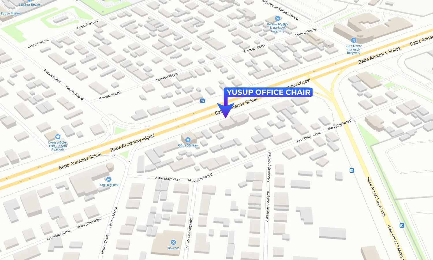 YUSUP Office chair Map Location