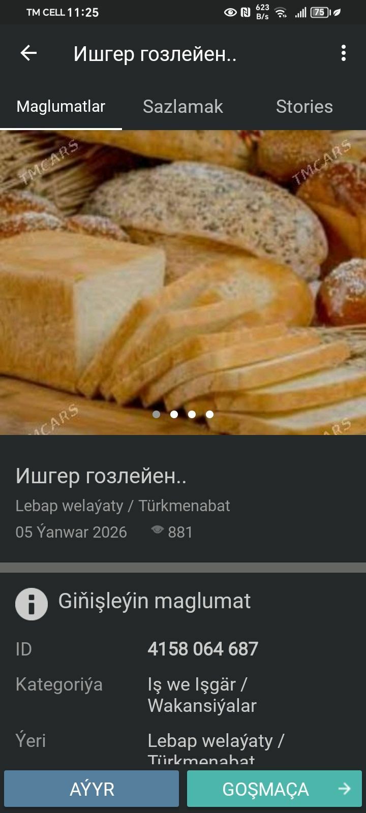 Ишгер гозлейен - Туркменабат - img 1