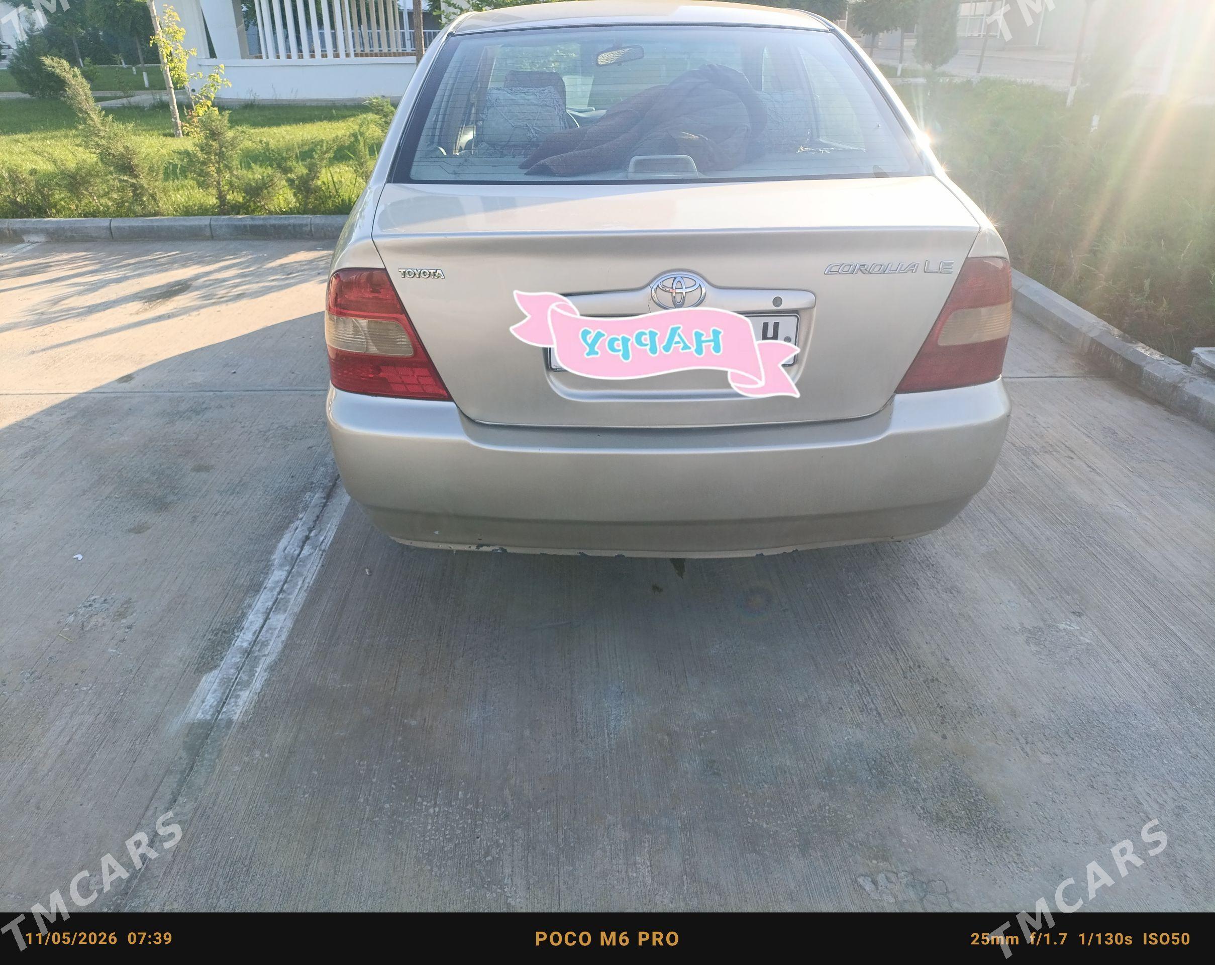 Toyota Corolla 2002 - 105 000 TMT - Бахарден - img 1