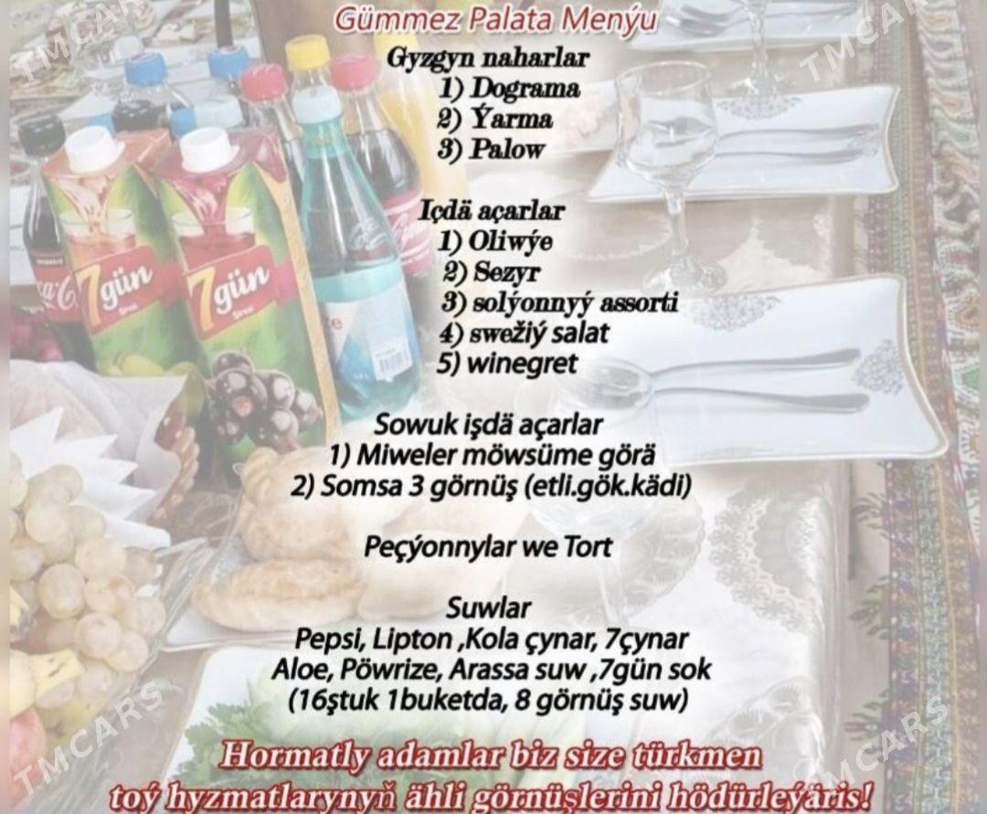 Toÿ palatka menÿu hyzmatlary - Aşgabat - img 1