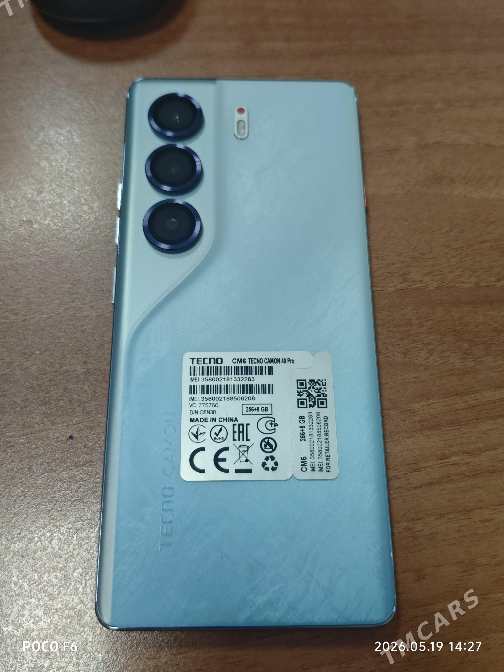 Tecno Camon 40 pro - Büzmeýin GRES - img 1