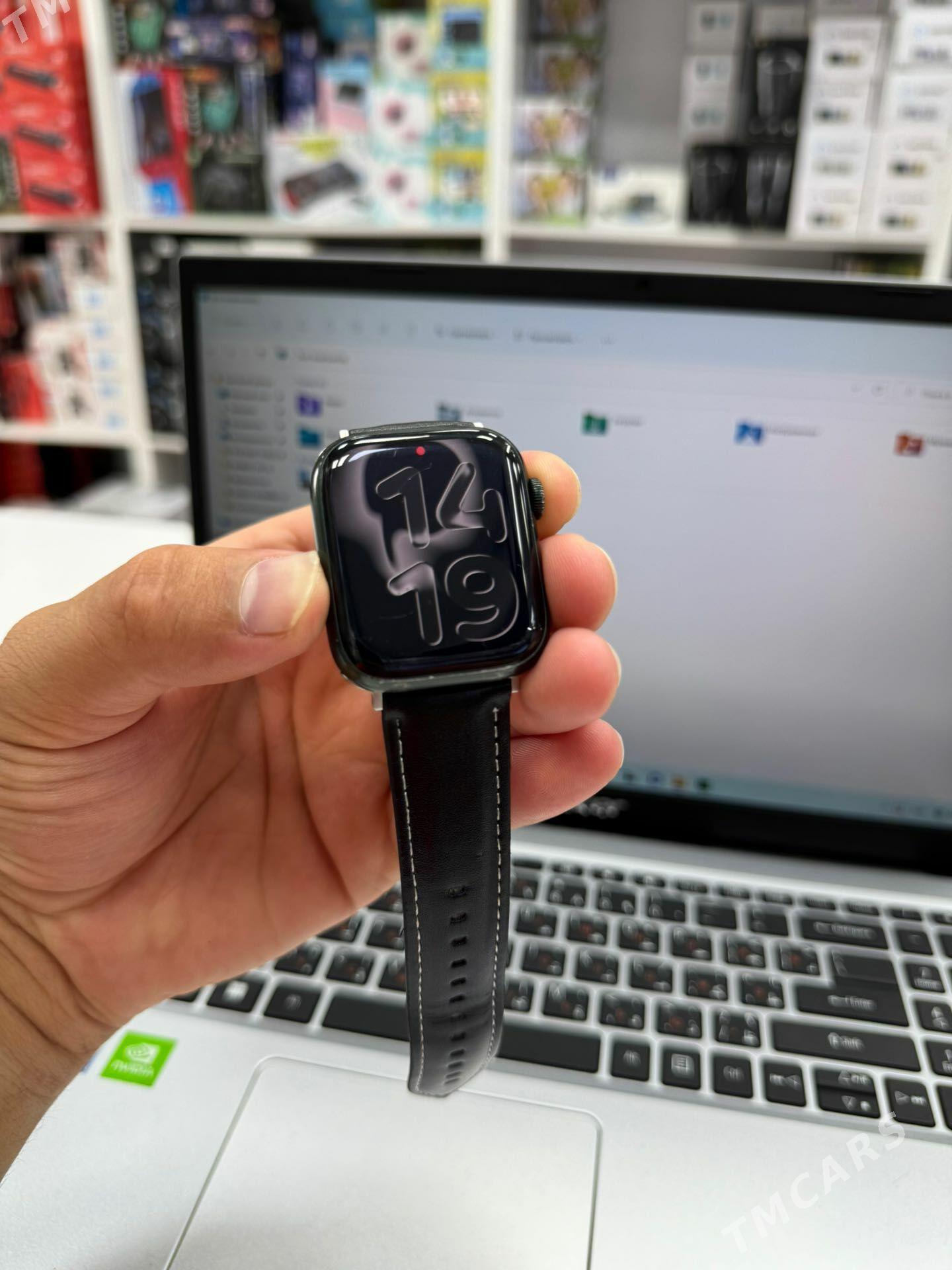 apple watch 7 45mm green - "Altyn Asyr" Gündogar bazary (Jygyllyk) - img 1