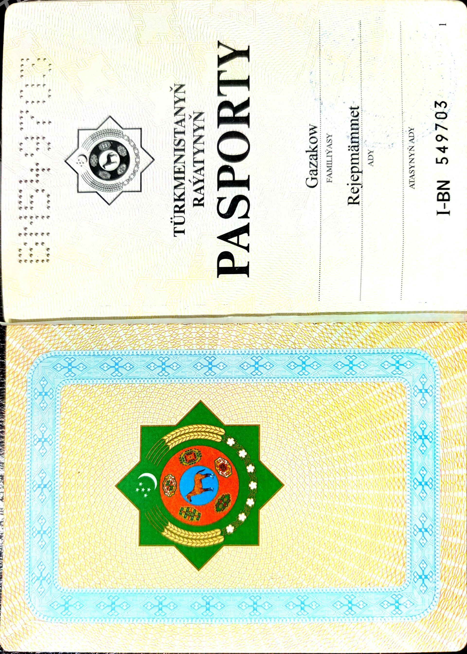 pasport GAZAKOW REJEPMAMMET - Türkmenbaşy - img 1