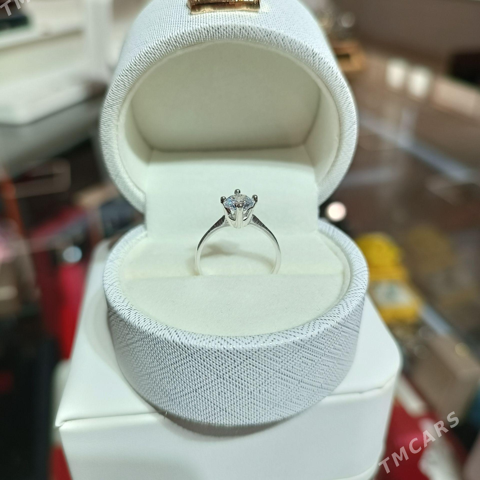 kümüş yuzuk tekdaş 925proba - Ашхабад - img 1
