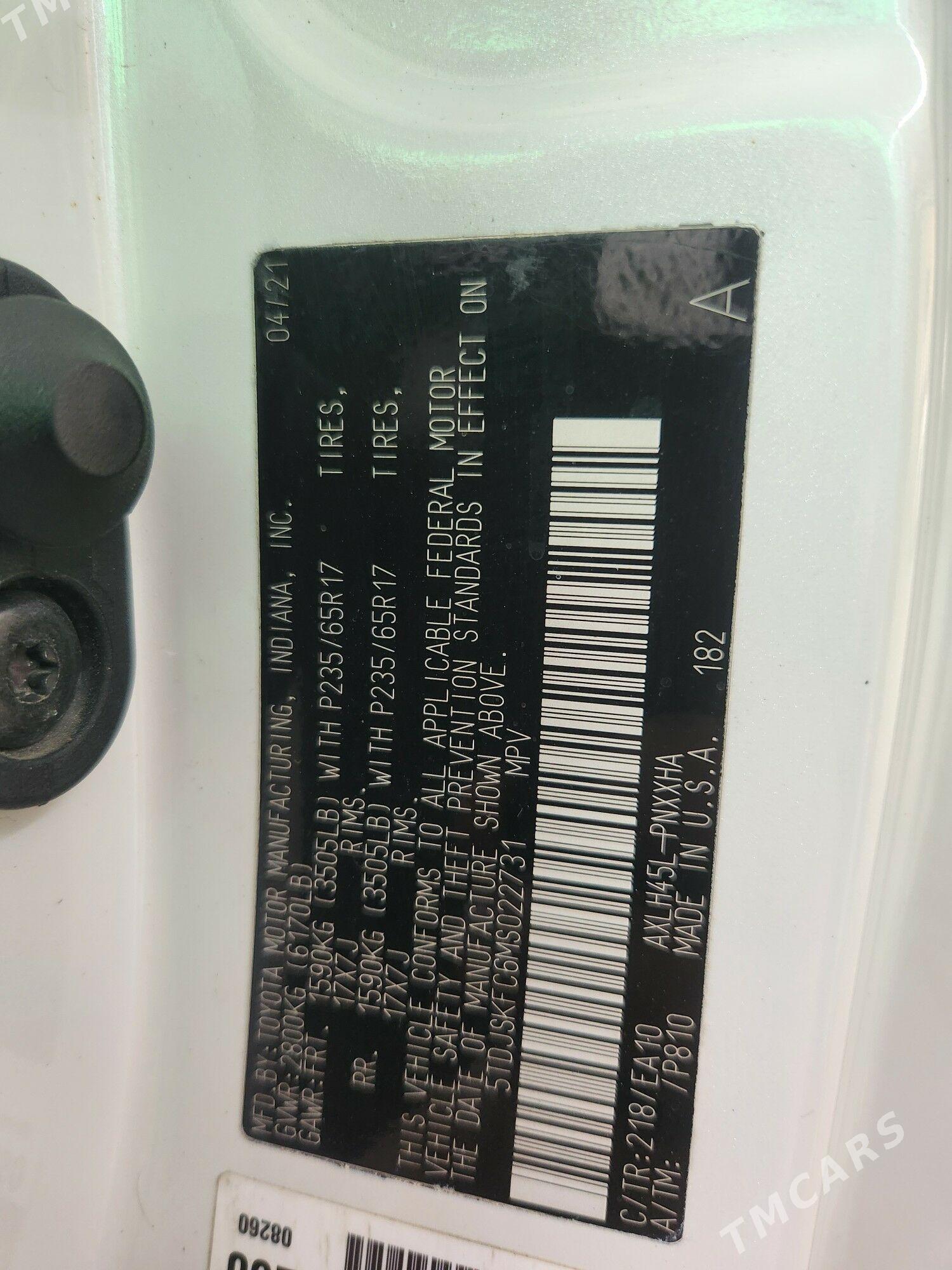 Toyota Sienna 2021 - 500 000 TMT - Мургап - img 1