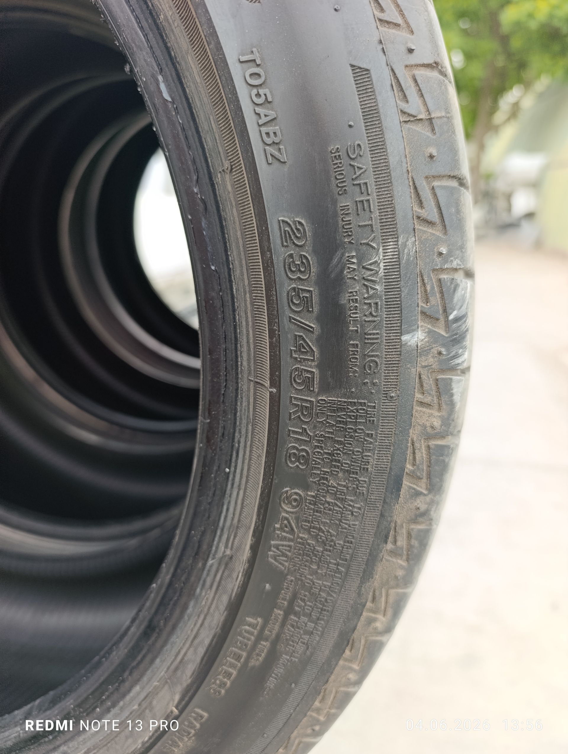 235/45/18 teker bridgestone 900 TMT - 11 мкр - img 1