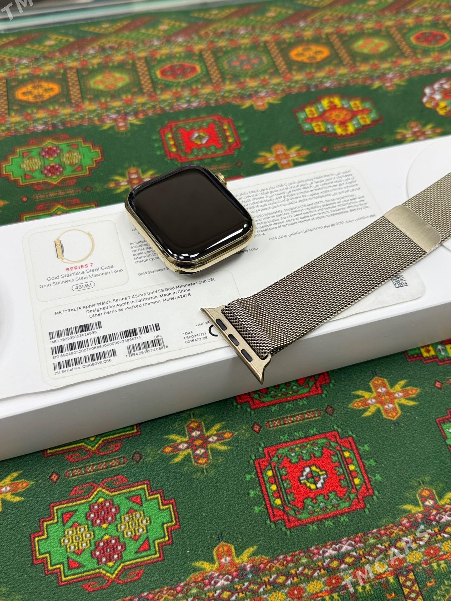 appl watch 7 Gold Stainless St - Ашхабад - img 1
