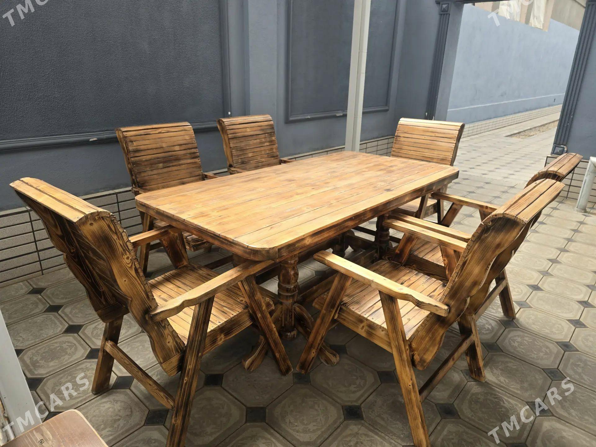 Agaç stol stul komplekt - Мары - img 1