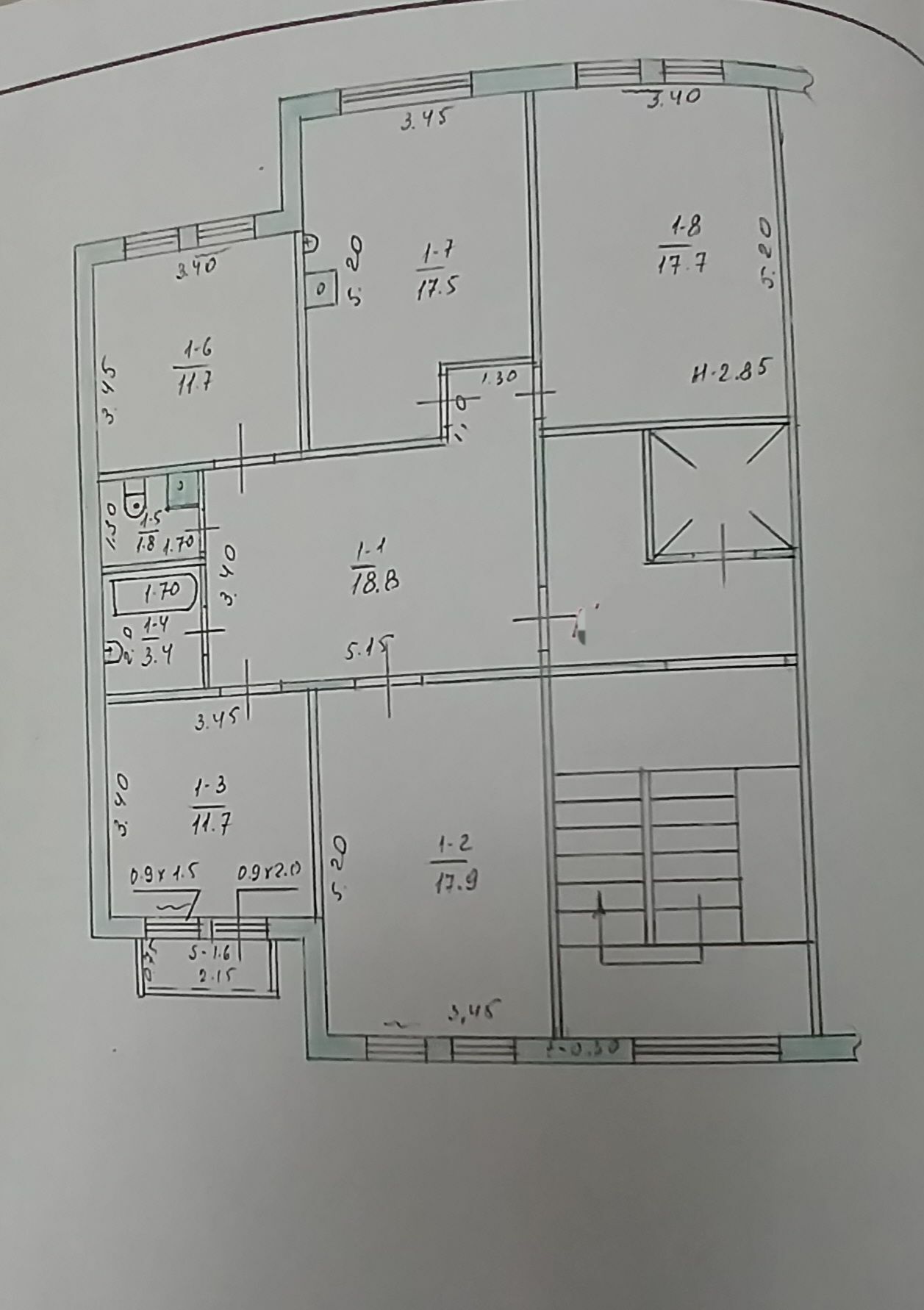 Мир 5 4этаж 4ком 108м² - Мир 5 - img 1