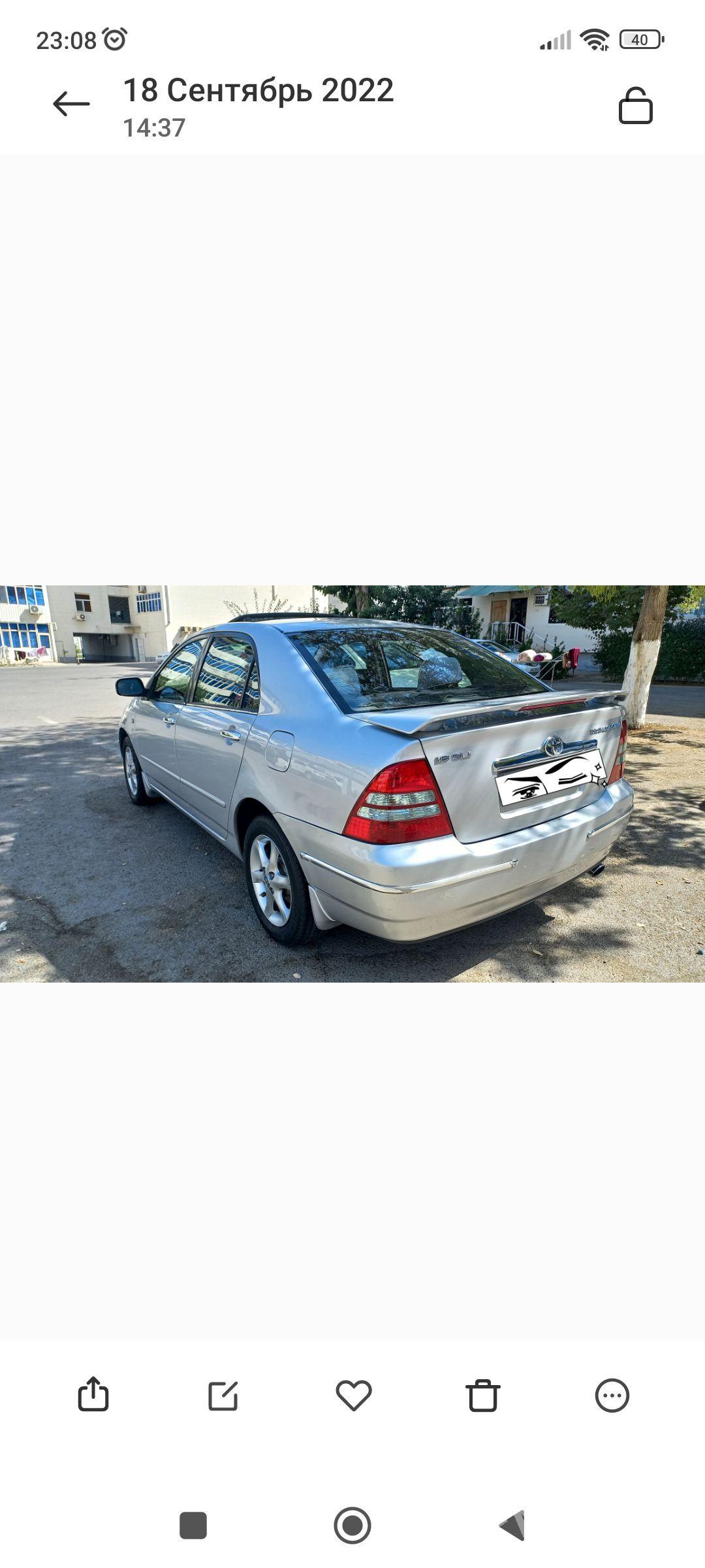 Toyota Corolla 2002 - 180 000 TMT - Aşgabat - img 1