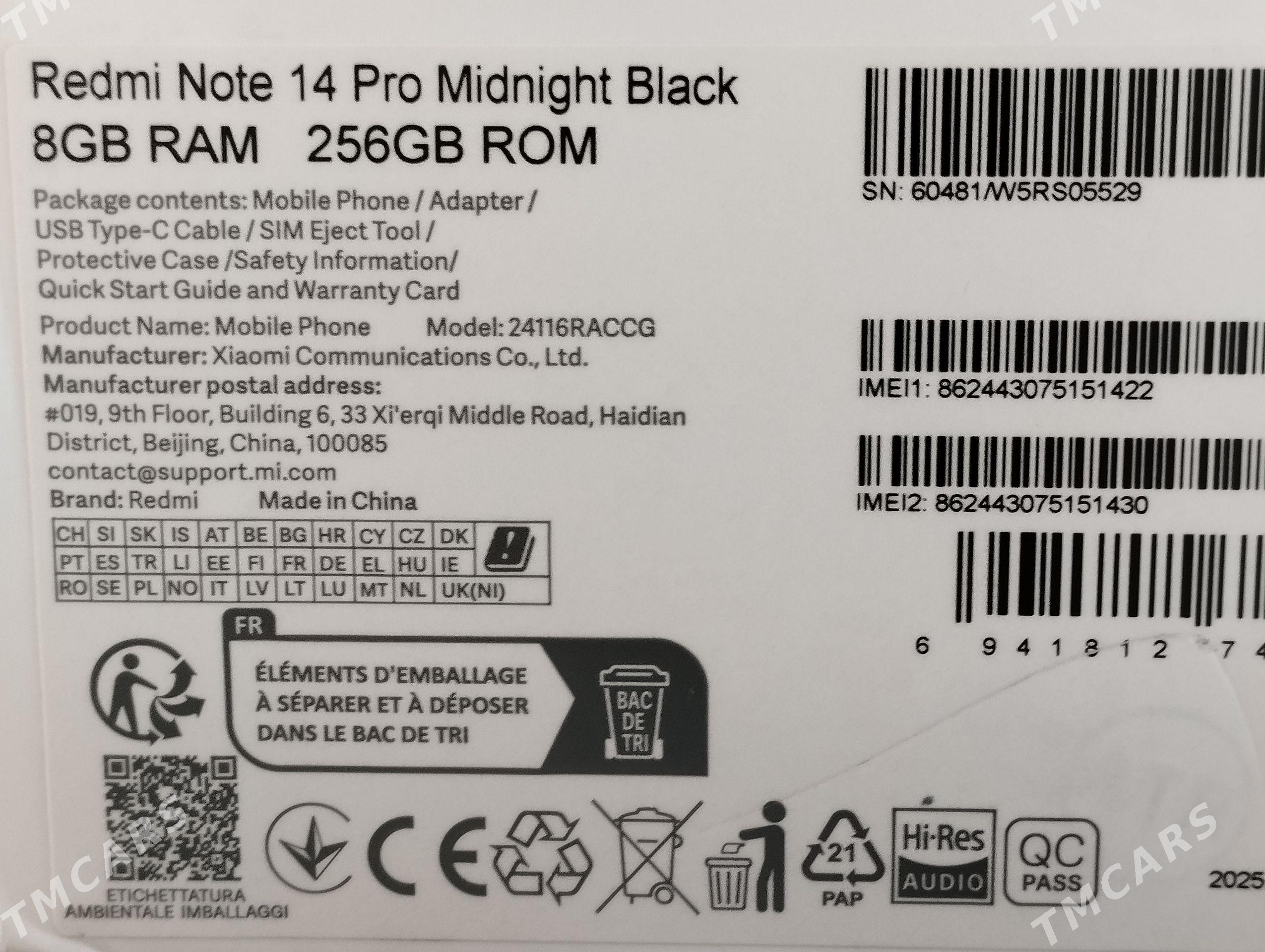 Redmi Note 14 Pro 8/256GB - Туркменабат - img 1