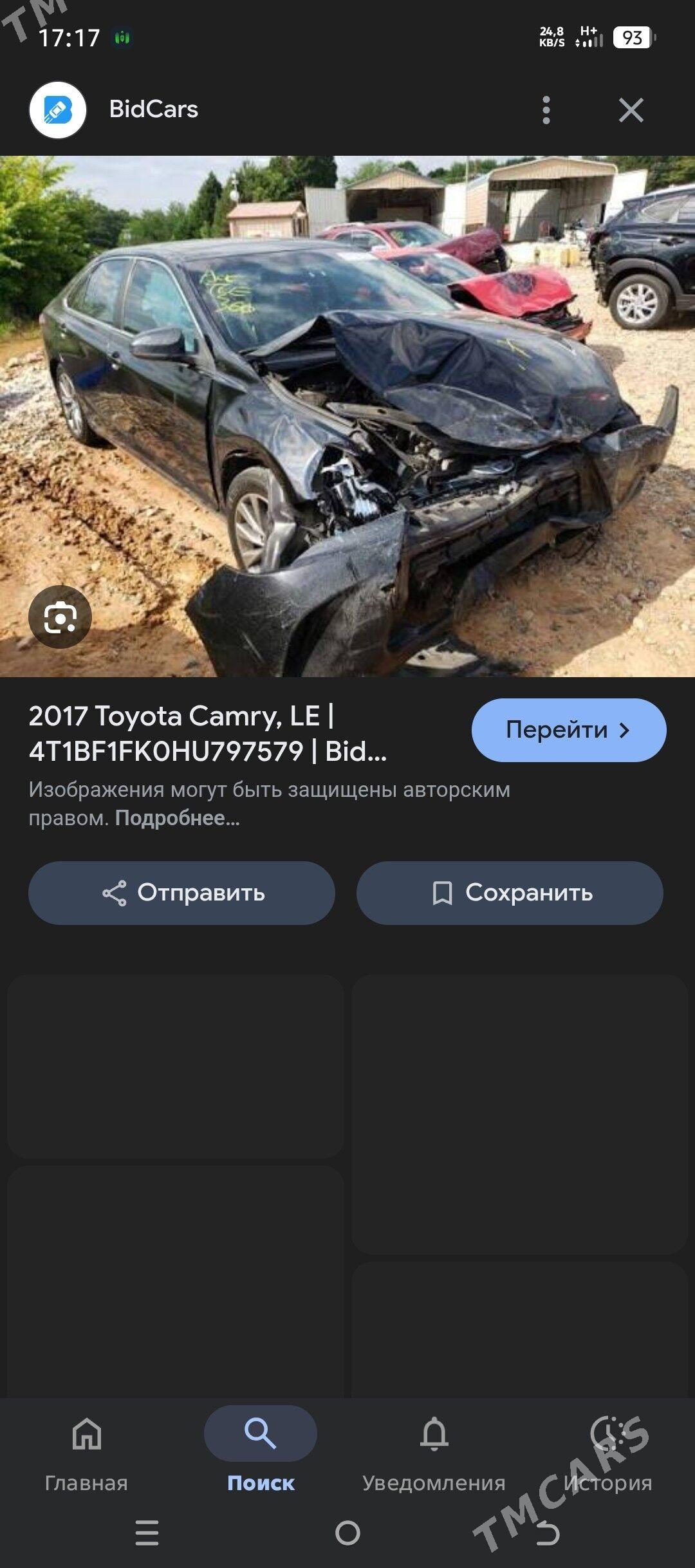Toyota Camry 2017 - 290 000 TMT - 1 мкр - img 1