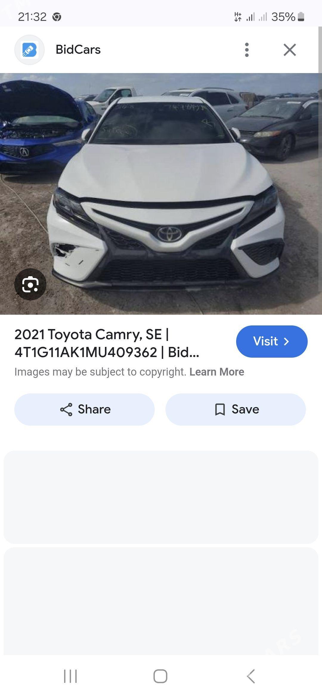 Toyota Camry 2021 - 350 000 TMT - Ашхабад - img 1