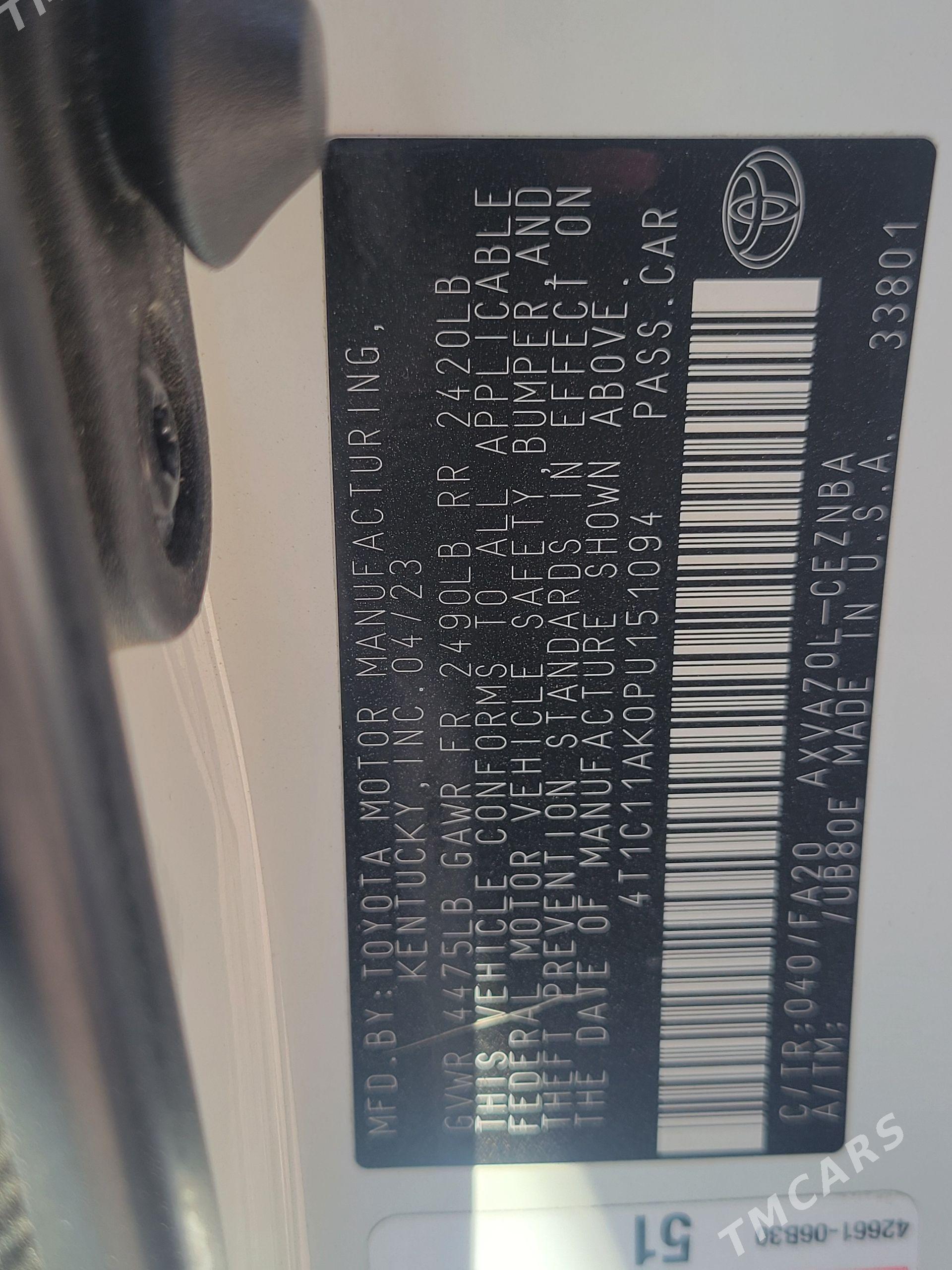 Toyota Camry 2023 - 410 000 TMT - Mary - img 1