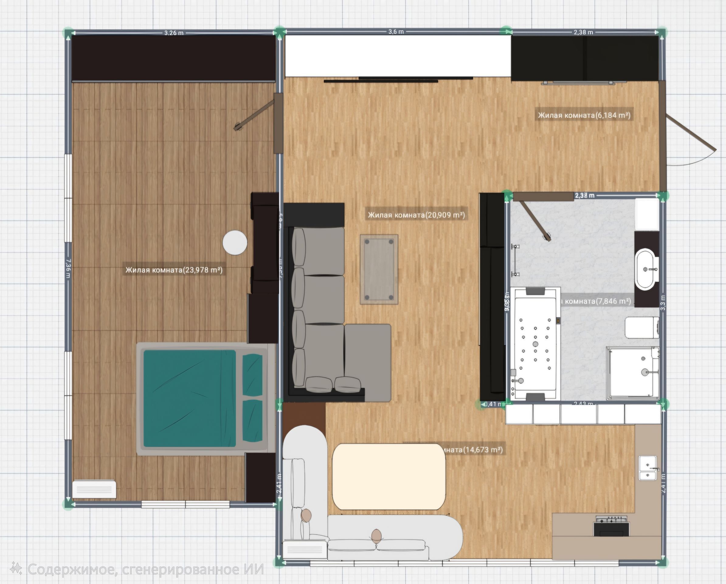 🪬Центр, Шевченко, 2ком, 72м² - Aşgabat - img 1