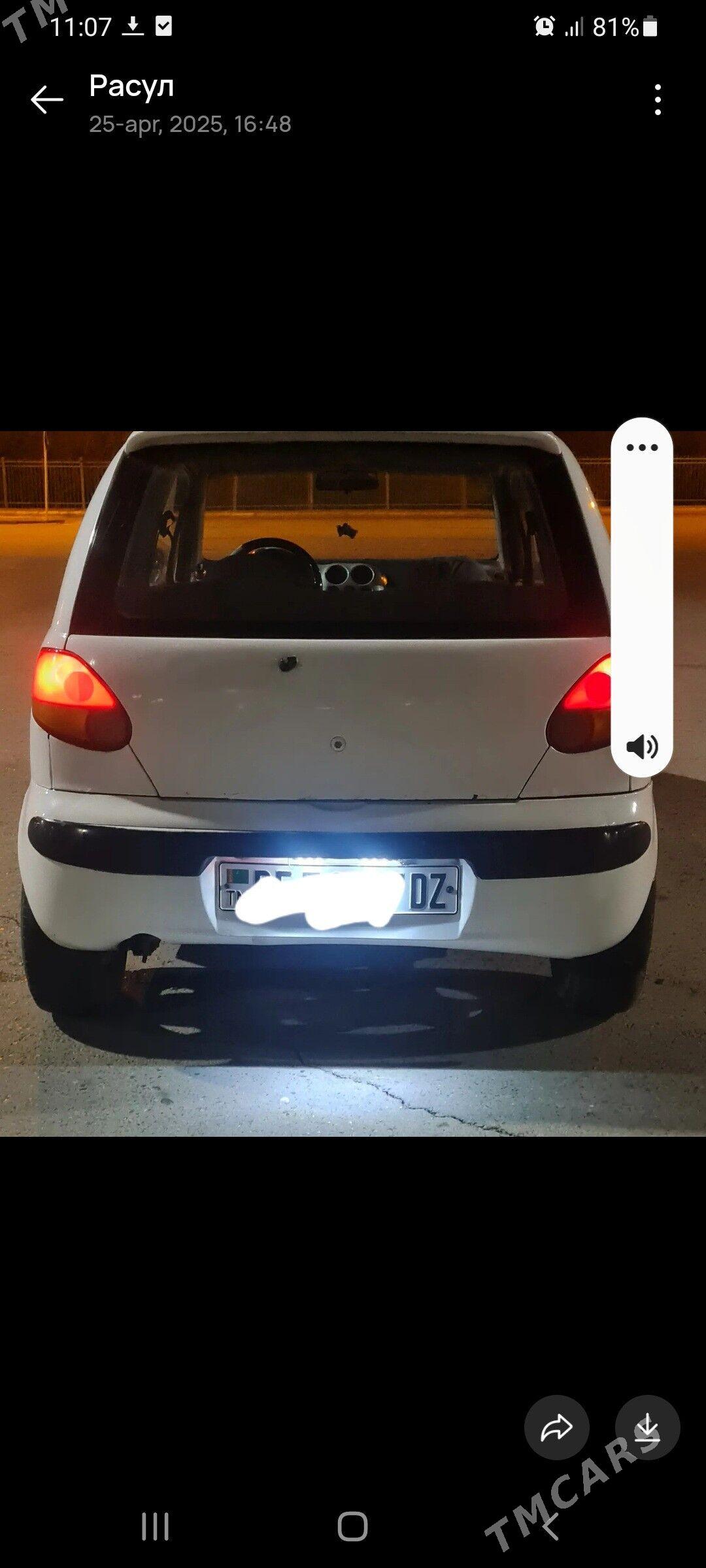 Daewoo Matiz 1999 - 20 000 TMT - Гурбансолтан Едже - img 1
