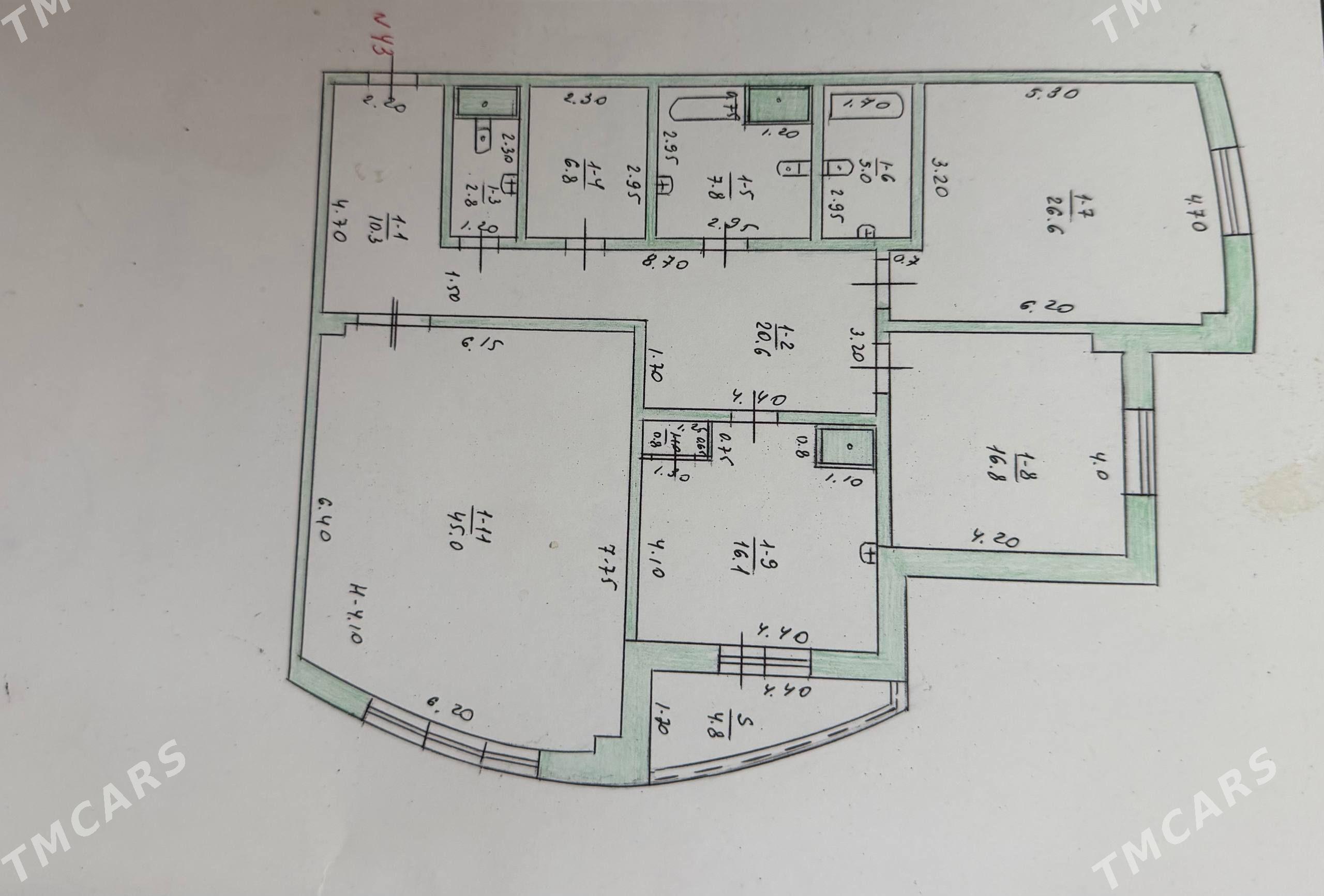 ПОДВОЙСКОГО!3КОМ-165м²,3ЭТ. - Podwoýski köç. (Bitarap Türkmenistan şaýoly) - img 1