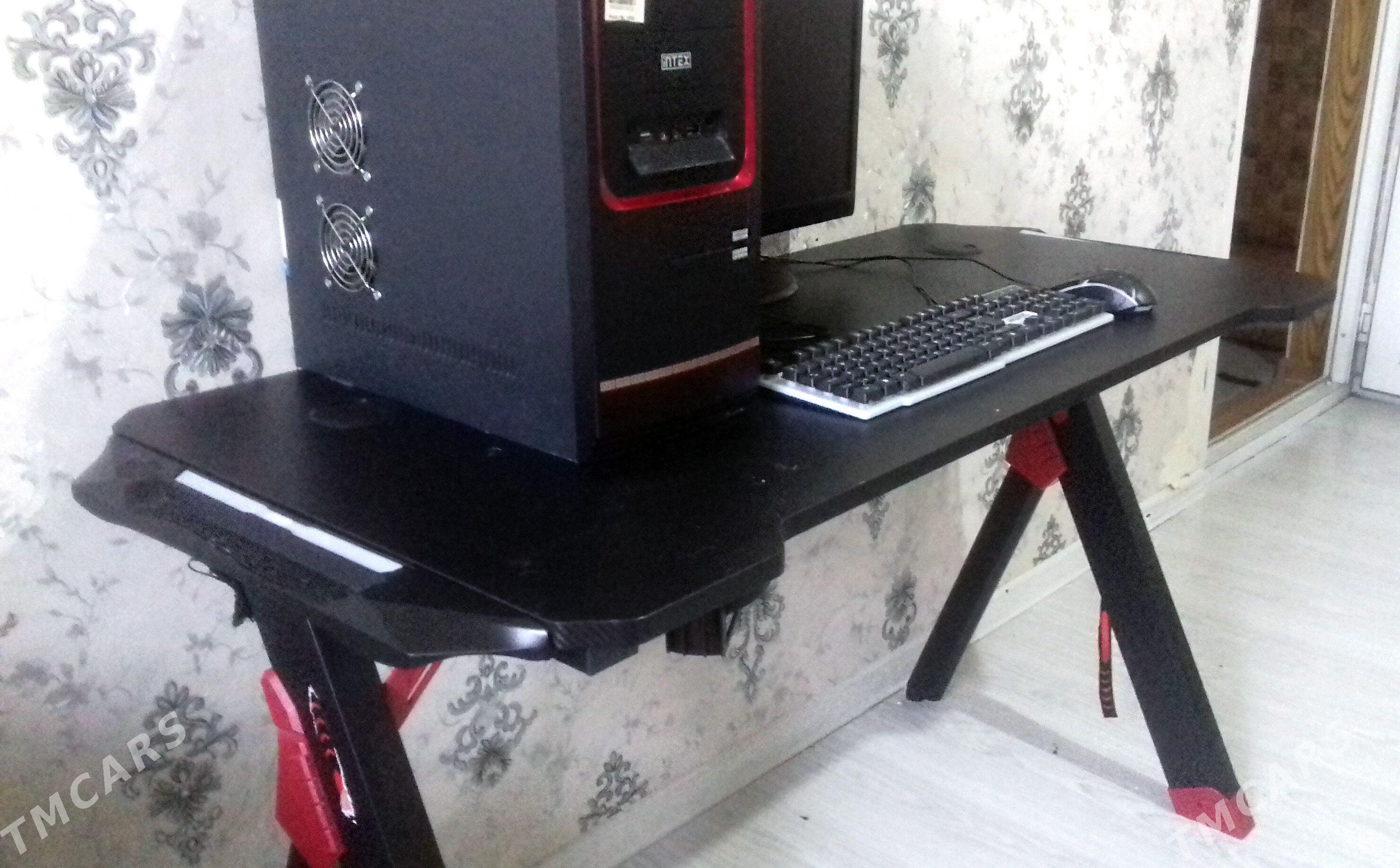*KOMPYUTER KOMPLEKT + RGB/LED STOLY KARBON BILEN* - Ашхабад - img 1