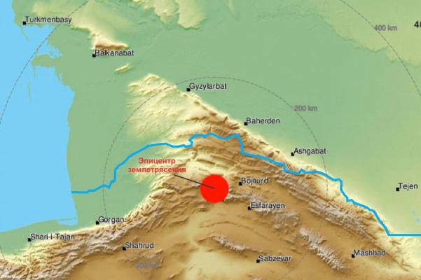 В Иране произошло землетрясение магнитудой 5,3. Толчки ощутили и в Туркменистане