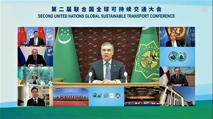 Türkmenistanyň Prezidenti durnukly ulag ulgamy boýunça ikinji Ählumumy maslahata gatnaşdy