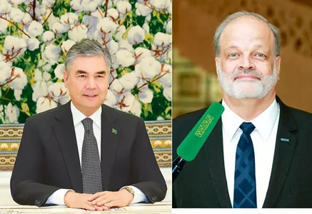 Президент Туркменистана встретился с новым главой Центра ОБСЕ в Ашхабаде
