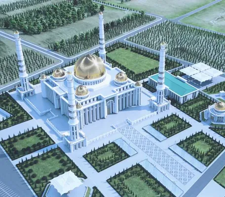 Gurbanguly Berdimuhamedow Ahalda täze guruljak metjidiň ýerinde toý sadakasyny berdi
