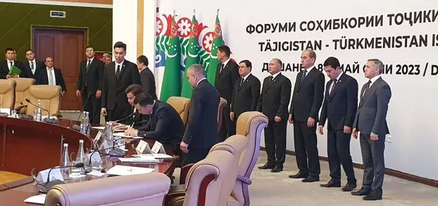 По итогам Туркмено-таджикского бизнес-форума было подписано 23 документа
