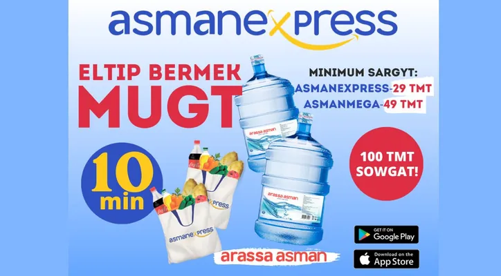 Asmanexpress eltip bermek hyzmatyny mugt etdi we sargydyň iň pes mukdaryny 29 manada çenli azaltdy